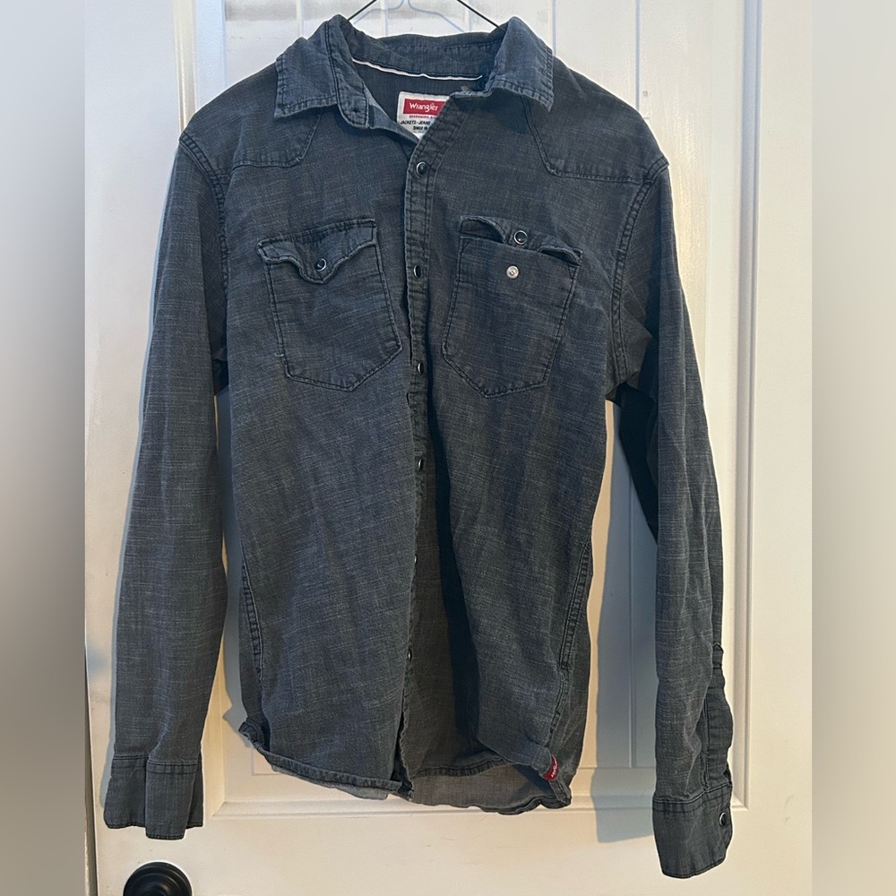 Wrangle Grey Jean Jacket Men's Medium